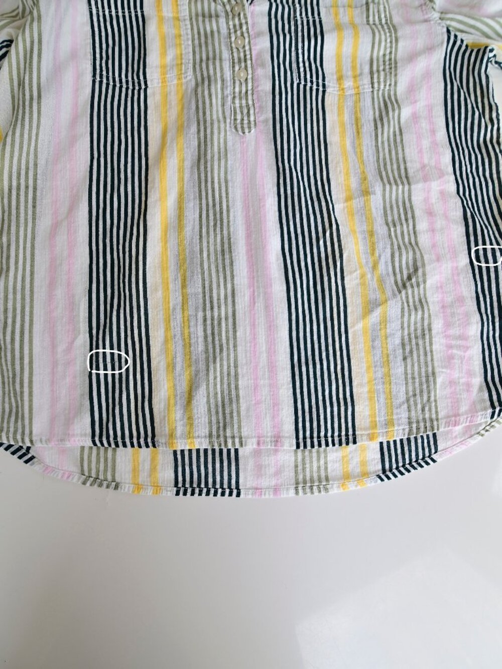 Carve Designs Popover Dylan Gauze Shirt Organic Cotton Stripes Lightweight-small - Picture 11 of 11